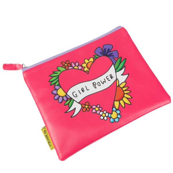 The Happy News Girl Power Make Up bag by Emily Coxhead