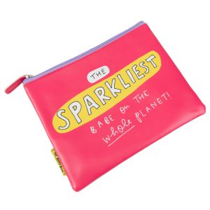 The Happy News Sparkliest Babe Make Up bag by Emily Coxhead