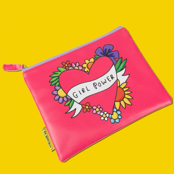 The Happy News Girl Power Makeup Bag by Emily Coxhead