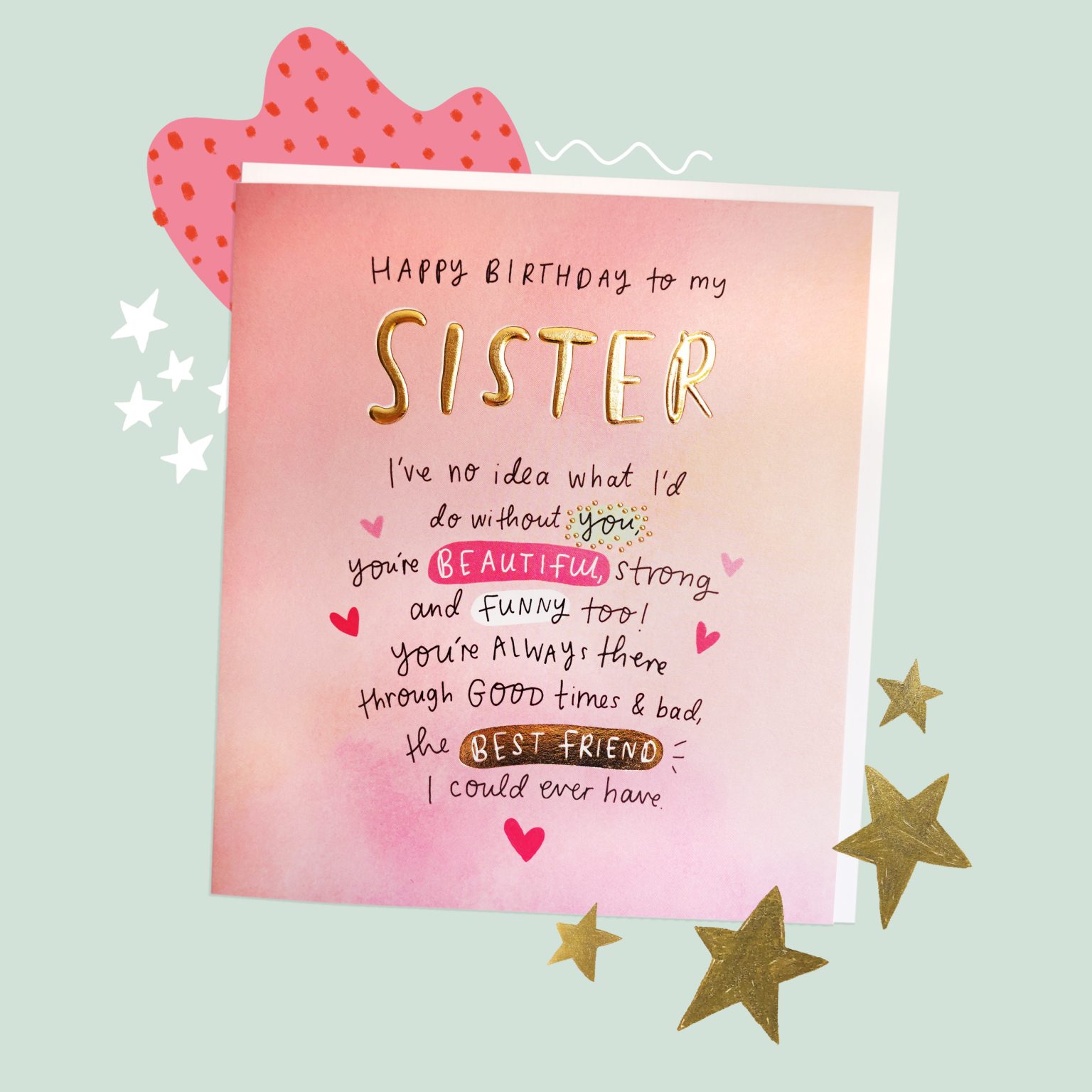 Sister birthday card the happy newspaper