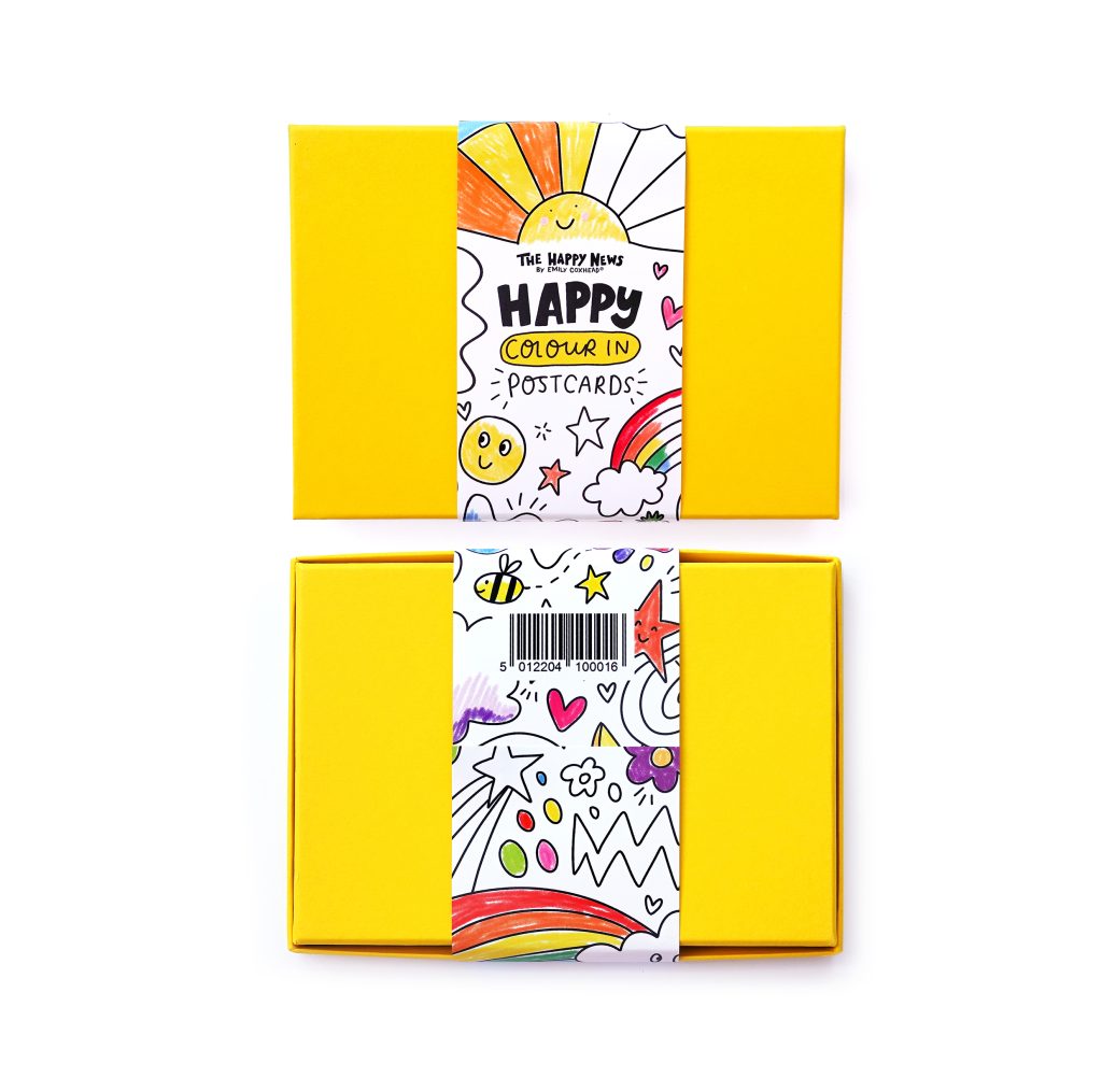 Pack of 10 Colour-in Postcards | The Happy Newspaper