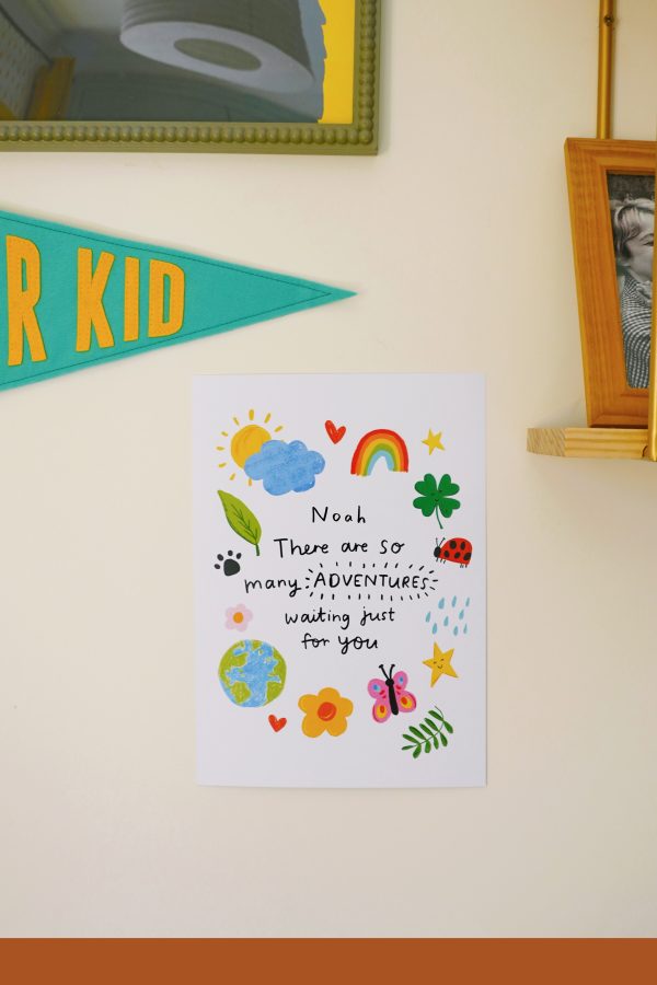 "So many adventures" A4 Personalised Print - Image 5