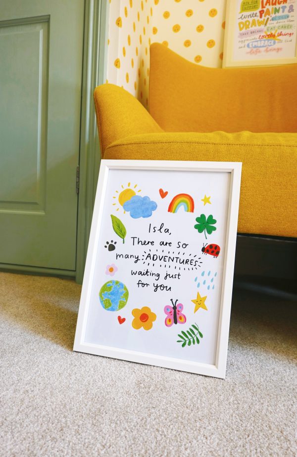 "So many adventures" A4 Personalised Print - Image 3