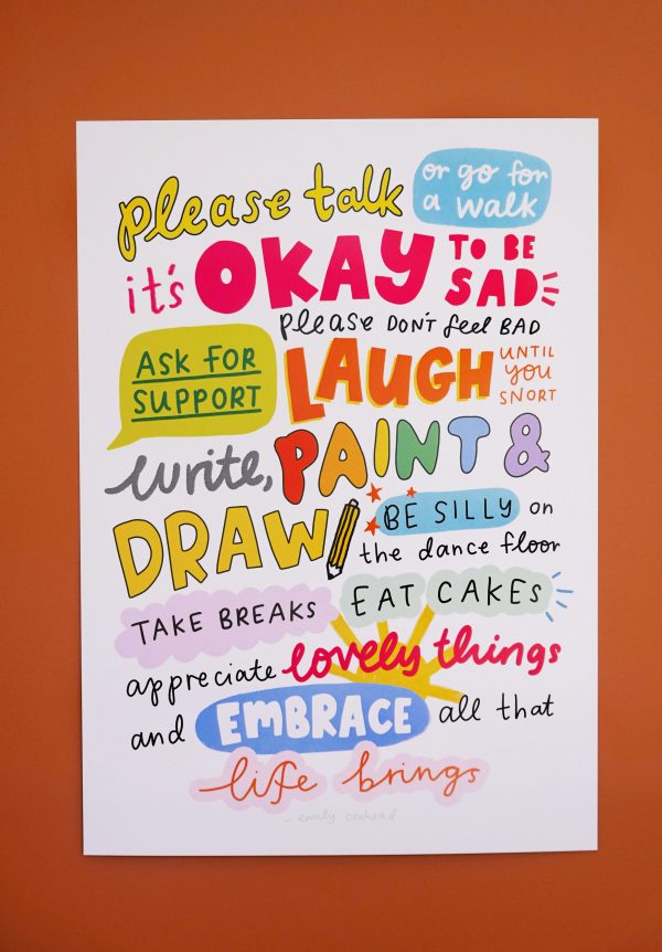 "Embrace all that life brings" A4 Print - Image 3