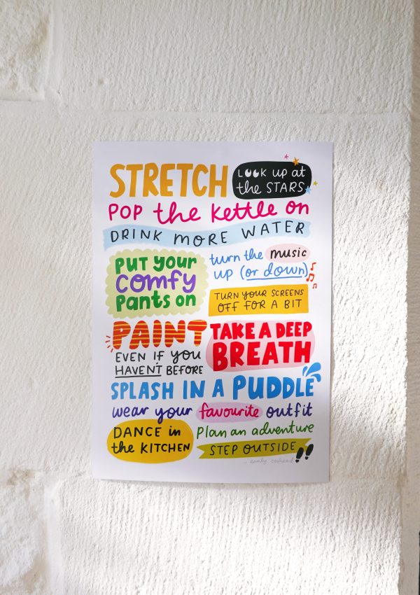 "Stretch... Look up at the stars" A4 print - Image 2