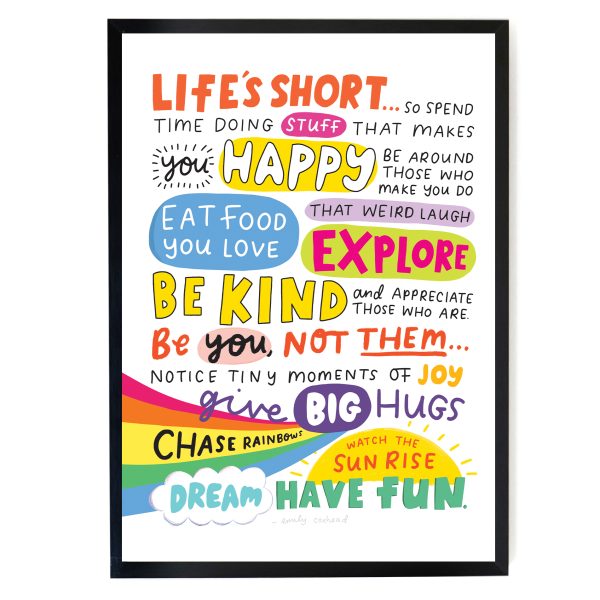 "Life's Short" A4 Print