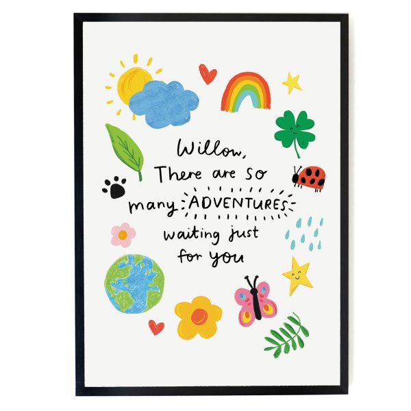 "So many adventures" A4 Personalised Print